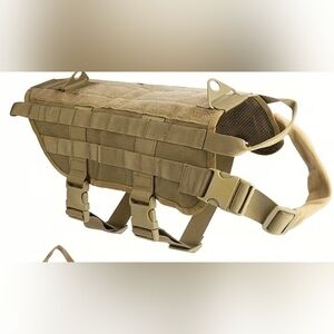 Beige Tactical Dog Harness Vest XS
